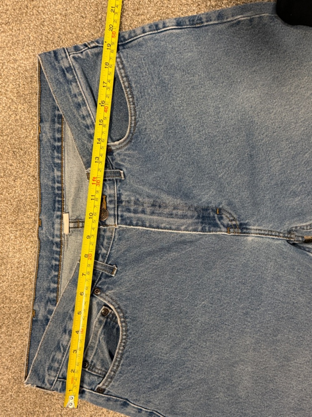 Vintage 90s Light Wash Jeans High Rise Relaxed Straight Leg Mom Jeans Vibe - Picture 7 of 8